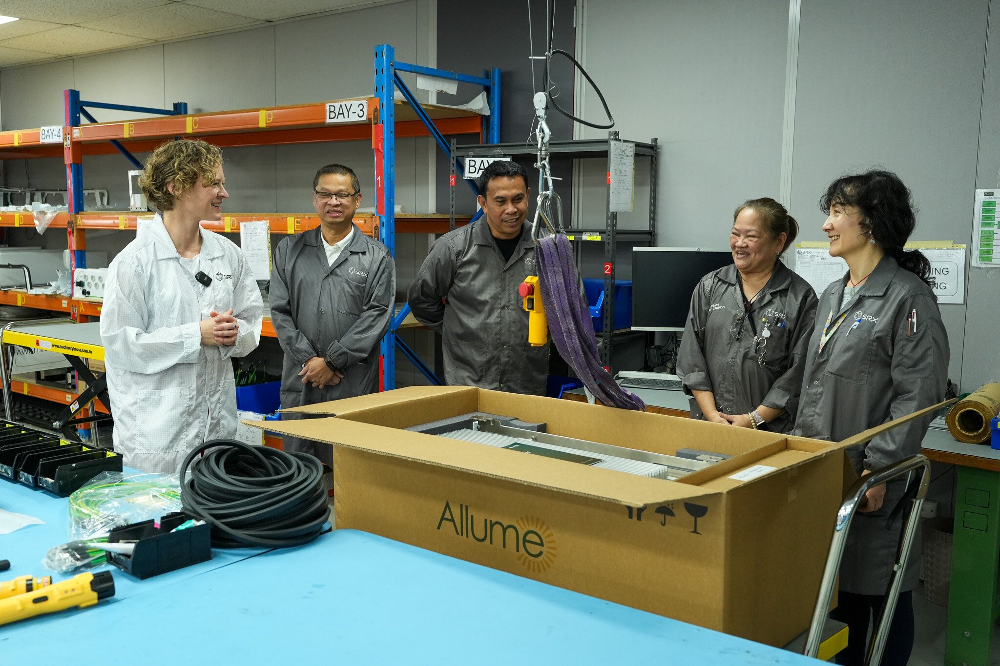 Allume CTO Visits manufacturing facility - SRX